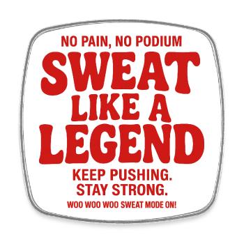 Sweat Like A Legend - Square fridge magnet - white - Front