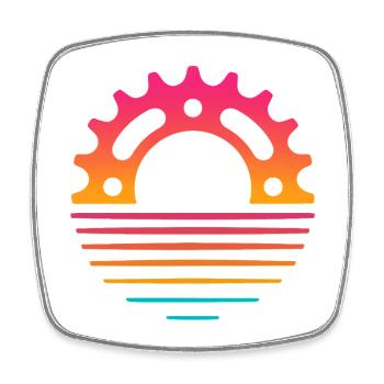 Miami Bike Sunset - Viereckiger Kühlschrankmagnet - Weiß - Vorne