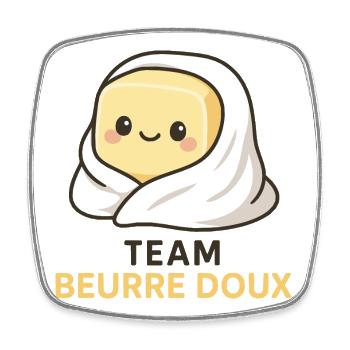 Unsalted butter team - Square fridge magnet - white - Front