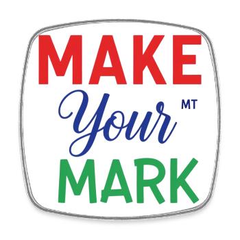 Inspirierendes Zitat-Typografie-Design - Viereckiger Kühlschrankmagnet - Weiß - Vorne