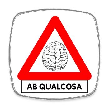 AB Quelque chose - Magnet carré - blanc - Devant