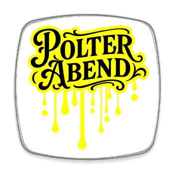 Polter Abend Polterhochzeit - Viereckiger Kühlschrankmagnet - Weiß - Vorne