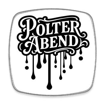 Polter Abend Polterhochzeit - Viereckiger Kühlschrankmagnet - Weiß - Vorne