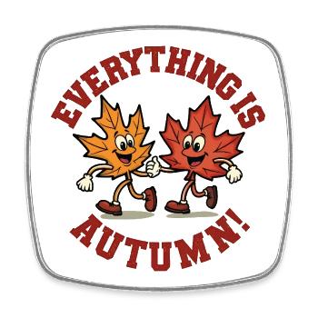Alles ist Herbst. Schöner Herbst. Ernteherbst. - Viereckiger Kühlschrankmagnet - Weiß - Vorne