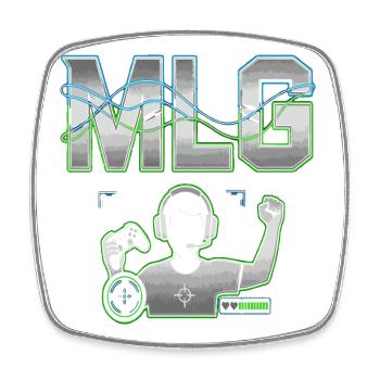 Gaming Console and Headset Major League Gaming - Square fridge magnet - white - Front