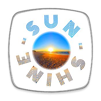 Sonnenuntergang am Strand Design - Viereckiger Kühlschrankmagnet - Weiß - Vorne