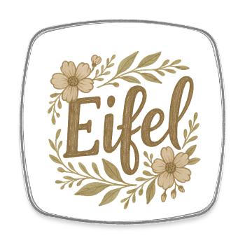 T-shirt Eifel Wanderlust Nature Montagnes Aventure en plein air - Magnet carré - blanc - Devant