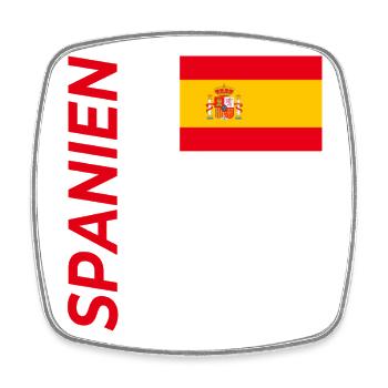 Mallorca - Viereckiger Kühlschrankmagnet - Weiß - Vorne