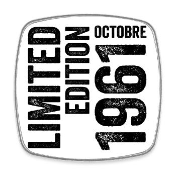 1961 - Square fridge magnet - white - Front