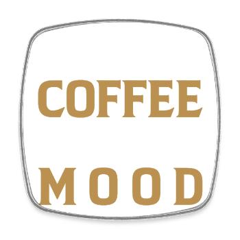 Good coffee good mood - Viereckiger Kühlschrankmagnet - Weiß - Vorne