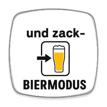 Conception de smartphone en mode bière - Magnet carré - blanc - Devant