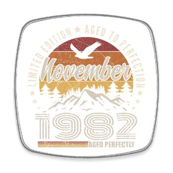 Légendes Novembre 1982 Millésime Novembre 1982  - Magnet carré - blanc - Devant