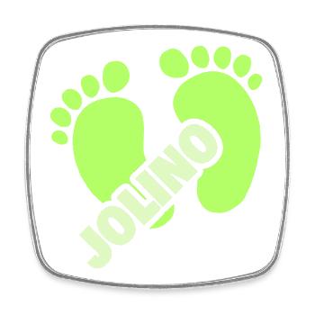 Naissance Jolino - Magnet carré - blanc - Devant