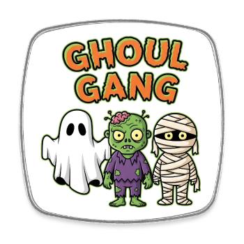 Ghoul Gang Ghost Zombie Mumie Halloween - Viereckiger Kühlschrankmagnet - Weiß - Vorne