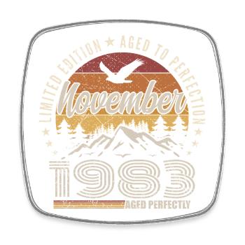 Legends November 1983 Vintage November 1983 - Square fridge magnet - white - Front