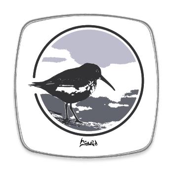 HGWILD - Dunlin - Square fridge magnet - white - Front