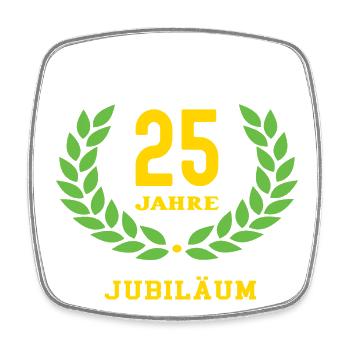 Konditorin Jubiläum 25 Jahre 25 jähriges Jubi - Viereckiger Kühlschrankmagnet - Weiß - Vorne