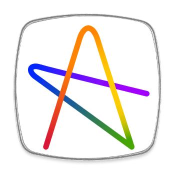 Rainbow A Stern Geschenk - Viereckiger Kühlschrankmagnet - Weiß - Vorne
