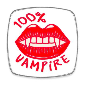 100% Vampires - Square fridge magnet - white - Front