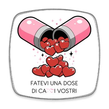 love pill - Square fridge magnet - white - Front