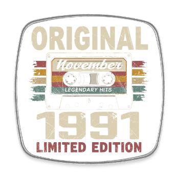 November 1991 Gift November 1991 - Square fridge magnet - white - Front