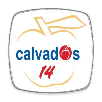 Calvados 14 - Viereckiger Kühlschrankmagnet - Weiß - Vorne