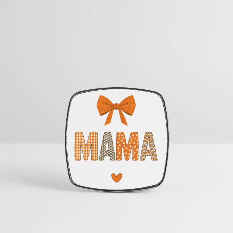 Orange Mom Patchwork Patterns Square fridge magnet
