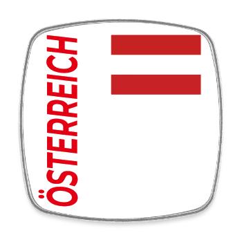 Lake Attersee - Square fridge magnet - white - Front