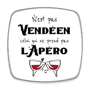 n'est pas vendeen - Magnet carré - blanc - Devant