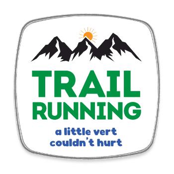 Trailrunning - ein bisschen Ver kann nicht schaden - Viereckiger Kühlschrankmagnet - Weiß - Vorne