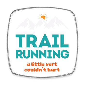Trailrunning - ein bisschen Ver kann nicht schaden - Viereckiger Kühlschrankmagnet - Weiß - Vorne