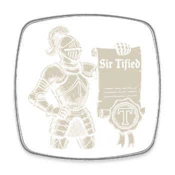 Sir Tified Knight Funny Renaissance Faire Men LARP - Viereckiger Kühlschrankmagnet - Weiß - Vorne
