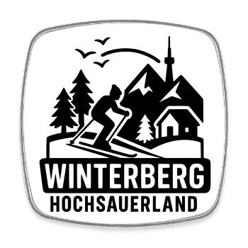 Winterberg Hochsauerland - Magnet carré - blanc - Devant