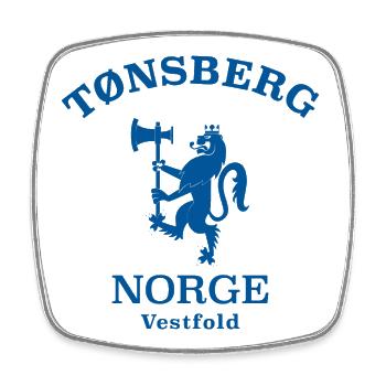 Tonsberg Norge Norway - Square fridge magnet - white - Front