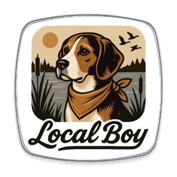 Local Boy - Beagle Jagd Hund Besitzer - Viereckiger Kühlschrankmagnet - Weiß - Vorne