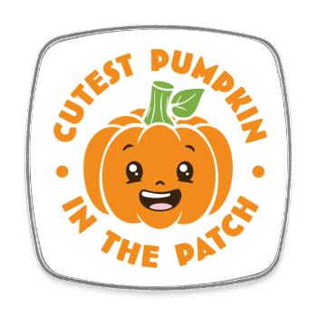 La citrouille la plus mignonne du patch - Magnet carré - blanc - Devant