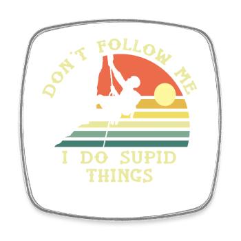 Unusual solar climbing - Square fridge magnet - white - Front