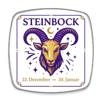 Sternzeichen Steinbock - Viereckiger Kühlschrankmagnet - Weiß - Vorne