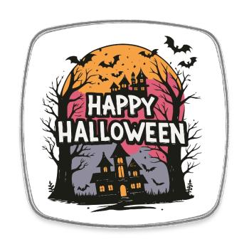 Halloween Haunted Fantasy - Square fridge magnet - white - Front