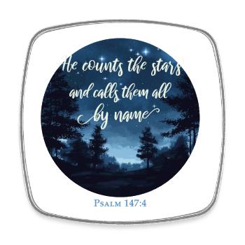 Bible Verse Christian Religious - Square fridge magnet - white - Front