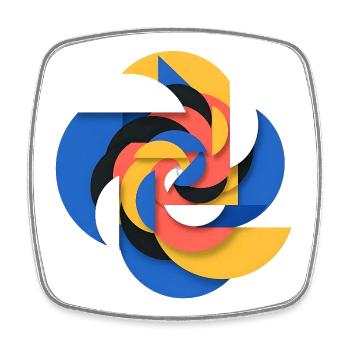 Abstract Geometric - Square fridge magnet - white - Front