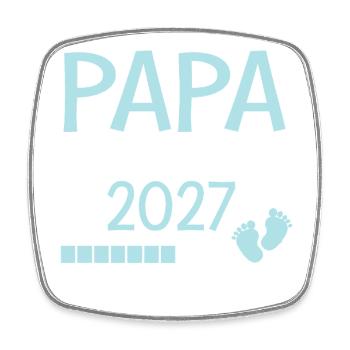Papa en 2027 Cadeau Futur père - Magnet carré - blanc - Devant