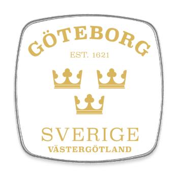Göteborg Gothenburg Sverige Sweden Schweden - Square fridge magnet - white - Front