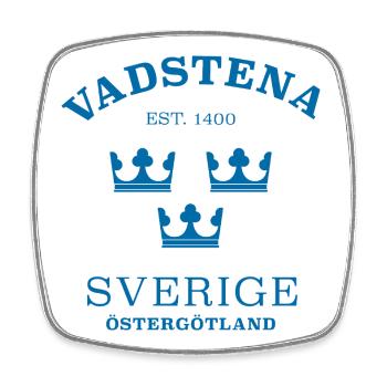 Vadstena, Sverige, Suède - Magnet carré - blanc - Devant