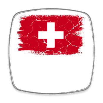 Davos - Magnet carré - blanc - Devant