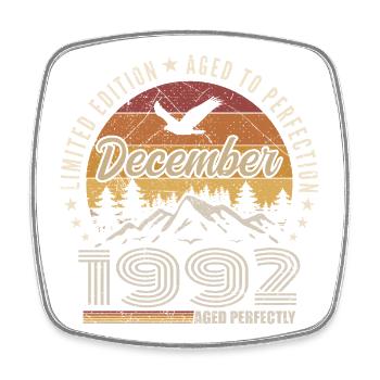 Décembre 1992 Édition Originale Cadeau décembre  - Magnet carré - blanc - Devant