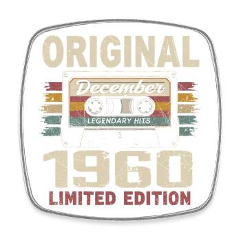 Cadeau D'anniversaire Décembre 1960 - Magnet carré - blanc - Devant