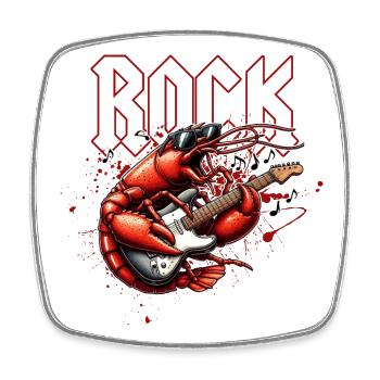 Rock Crab Guitarist - Square fridge magnet - white - Front