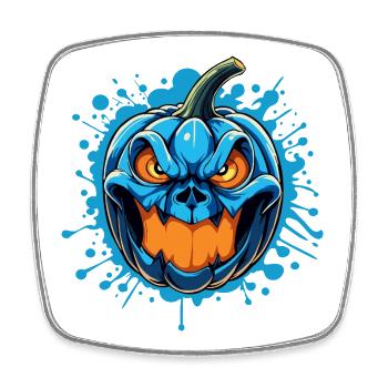 ANGRY PUMPKIN - Square fridge magnet - white - Front