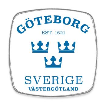 Gothenburg Sverige Sweden - Square fridge magnet - white - Front